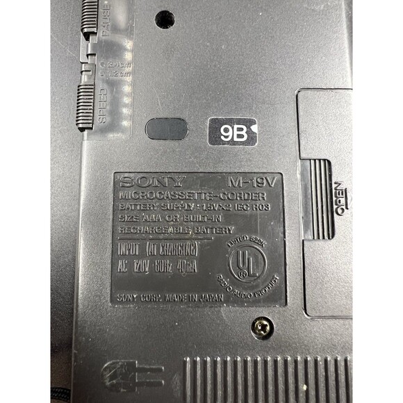 Vintage Sony M-19V Voice Operated Recording Plug In Recorder (READ DESCRIPTION) - Picture 7 of 9